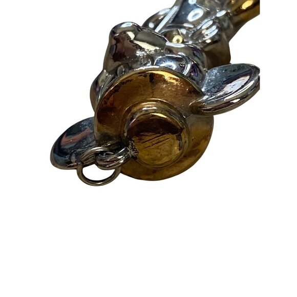 Disney Mickey Mouse Two-Tone Silver & Gold Plated Charm Pendant - Picture 4 of 8